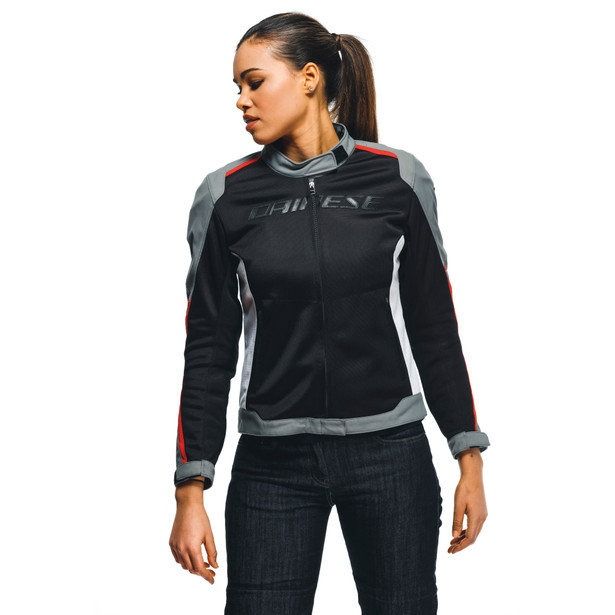 Dainese Hydraflux 2 Air Lady D-Dry Jacket BLACK/CHARCOAL-GRAY/LAVA-RED : Delivery in 5 days